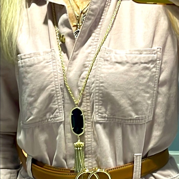 Gold and Black Pendant Necklace Kendra Scott - Picture 1 of 6